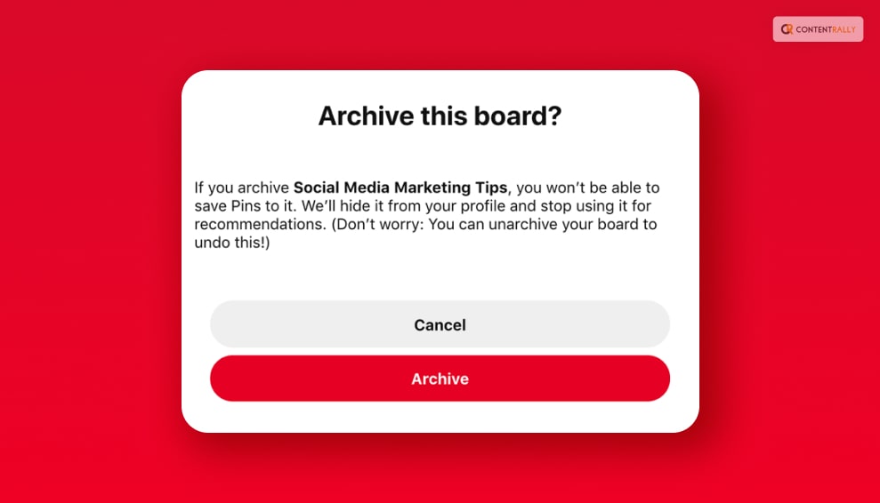 How To Archive Board On Pinterest?